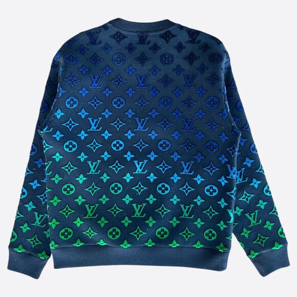 Louis Vuitton Blue & Green Gradient Monogram Sweater - Picture 2 of 8